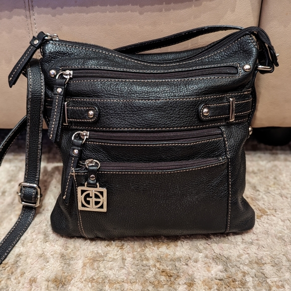 Giani Bernini Handbags - Giani Bernini Purse Crossbody Soft Pebble Genuine Leather Black